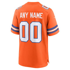 Nike Denver Broncos Youth 2nd Alternate Custom Replica Jersey Orange