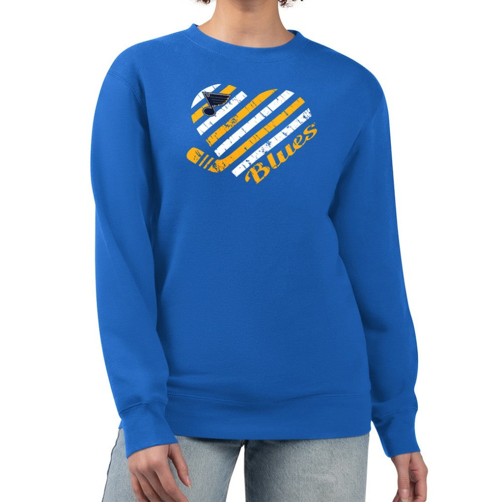St. Louis Blues G-III 4Her by Carl Banks Women's Heart Graphic Pullover Sweatshirt - Blue - NHL 201411307