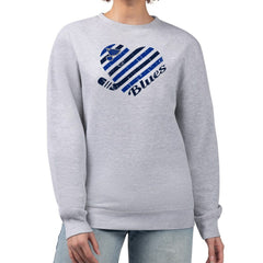 St. Louis Blues G-III 4Her by Carl Banks Women's Heart Graphic Pullover Sweatshirt - Heather Gray - NHL 201411309