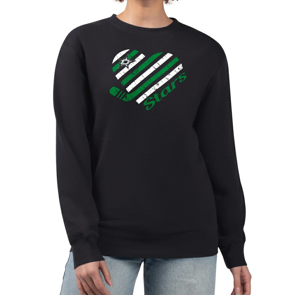Dallas Stars G-III 4Her by Carl Banks Women's Heart Graphic Pullover Sweatshirt - Black - NHL 201411323