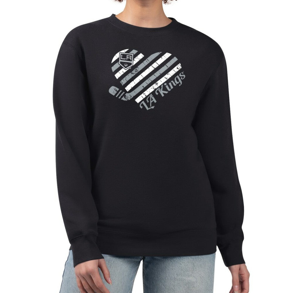 Los Angeles Kings G-III 4Her by Carl Banks Women's Heart Graphic Pullover Sweatshirt - Black - NHL 201411325