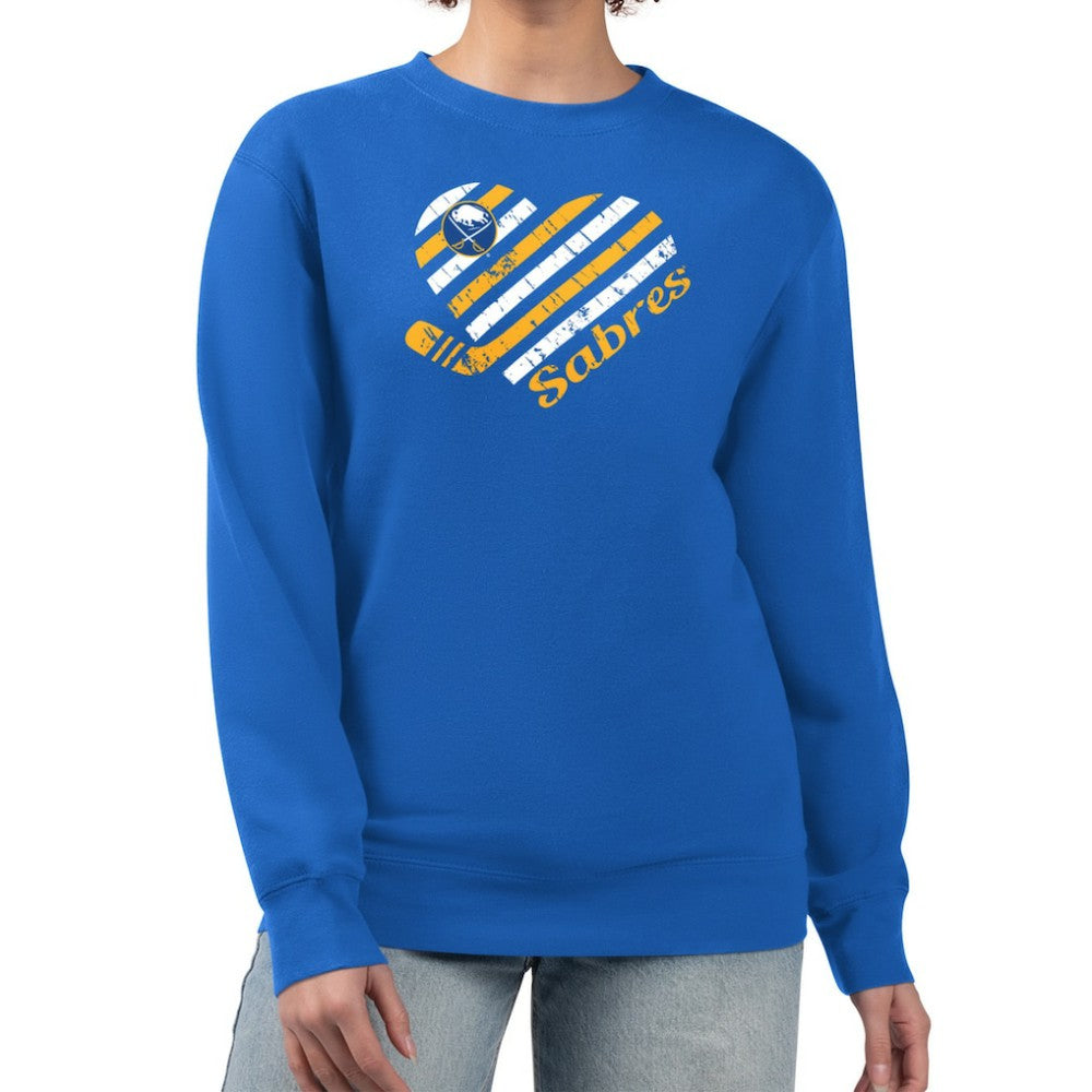 Buffalo Sabres G-III 4Her by Carl Banks Women's Heart Graphic Pullover Sweatshirt - Royal - NHL 201411345