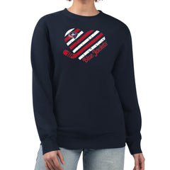 Columbus Blue Jackets G-III 4Her by Carl Banks Women's Heart Graphic Pullover Sweatshirt - Navy - NHL 201411351