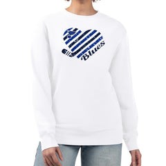 St. Louis Blues G-III 4Her by Carl Banks Women's Heart Graphic Pullover Sweatshirt - White - NHL 201411382