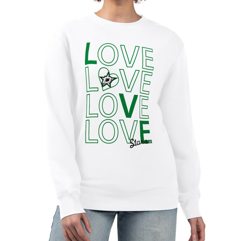 Dallas Stars G-III 4Her by Carl Banks Women's Lots Of Love Team Logo Graphic Pullover Sweatshirt - White - NHL 201411542