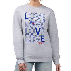 New York Rangers G-III 4Her by Carl Banks Women's Lots Of Love Team Logo Graphic Pullover Sweatshirt - Heather Gray - NHL 201411543