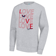 Washington Capitals G-III 4Her by Carl Banks Women's Lots Of Love Team Logo Graphic Pullover Sweatshirt - Heather Gray - NHL 201411560
