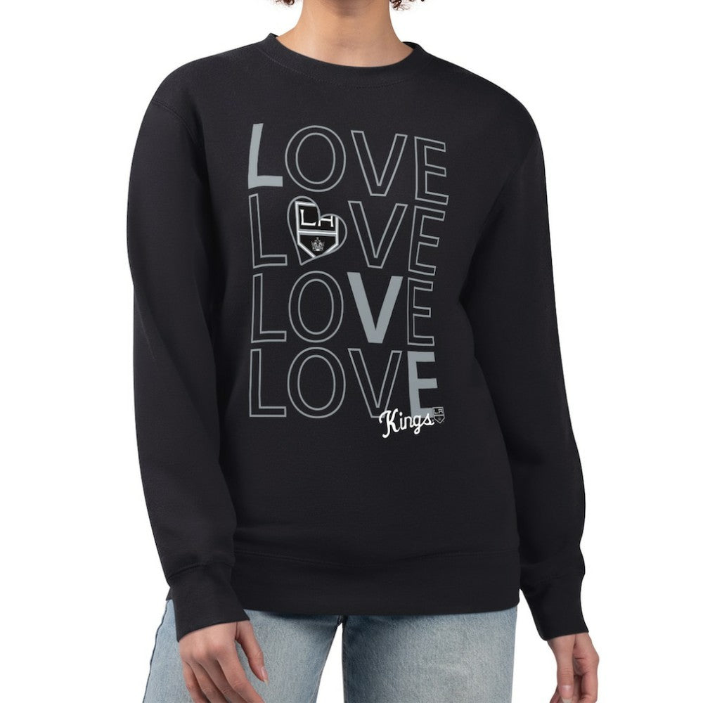 Los Angeles Kings G-III 4Her by Carl Banks Women's Lots Of Love Team Logo Graphic Pullover Sweatshirt - Black - NHL 201411565
