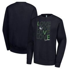 Vancouver Canucks G-III 4Her by Carl Banks Women's Lots Of Love Team Logo Graphic Pullover Sweatshirt - Navy - NHL 201411586
