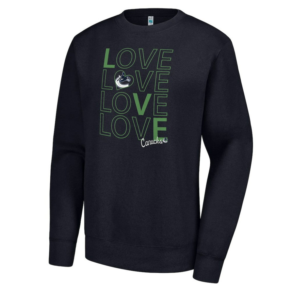 Vancouver Canucks G-III 4Her by Carl Banks Women's Lots Of Love Team Logo Graphic Pullover Sweatshirt - Navy - NHL 201411586