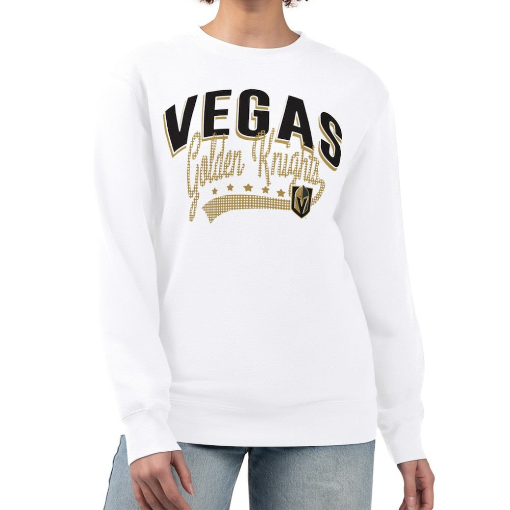 Vegas Golden Knights G-III 4Her by Carl Banks Women's Filigree Team Graphic Fleece Pullover Sweatshirt - White - NHL 201411596