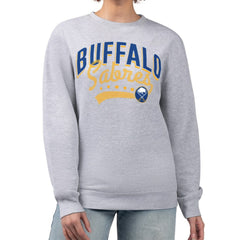 Buffalo Sabres G-III 4Her by Carl Banks Women's Filigree Team Graphic Fleece Pullover Sweatshirt - Heather Gray - NHL 201411601