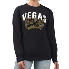 Vegas Golden Knights G-III 4Her by Carl Banks Women's Filigree Team Graphic Fleece Pullover Sweatshirt - Black - NHL 201411620