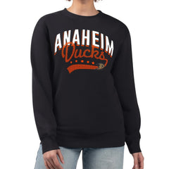 Anaheim Ducks G-III 4Her by Carl Banks Women's Filigree Team Graphic Fleece Pullover Sweatshirt - Black - NHL 201411637