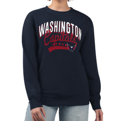 Washington Capitals G-III 4Her by Carl Banks Women's Filigree Team Graphic Fleece Pullover Sweatshirt - Navy - NHL 201411645