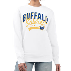 Buffalo Sabres G-III 4Her by Carl Banks Women's Filigree Team Graphic Fleece Pullover Sweatshirt - White - NHL 201411668