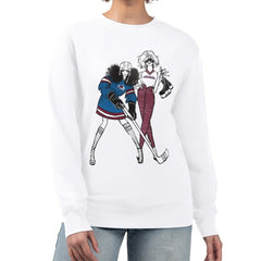 Colorado Avalanche G-III 4Her by Carl Banks Women's Hockey Girls Team Graphic Fleece Pullover Sweatshirt - White - NHL 201411692