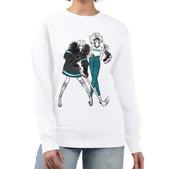 San Jose Sharks G-III 4Her by Carl Banks Women's Hockey Girls Team Graphic Fleece Pullover Sweatshirt - White - NHL 201411711