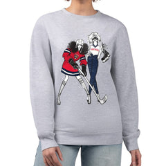 Florida Panthers G-III 4Her by Carl Banks Women's Hockey Girls Team Graphic Fleece Pullover Sweatshirt - Heather Gray - NHL 201411736