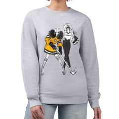 Pittsburgh Penguins G-III 4Her by Carl Banks Women's Hockey Girls Team Graphic Fleece Pullover Sweatshirt - Heather Gray - NHL 201411744