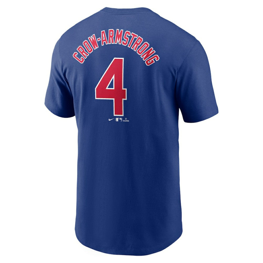 Pete Crow-Armstrong Chicago Cubs Nike Fuse Name & Number T-Shirt - Royal - Nike Lifestyle