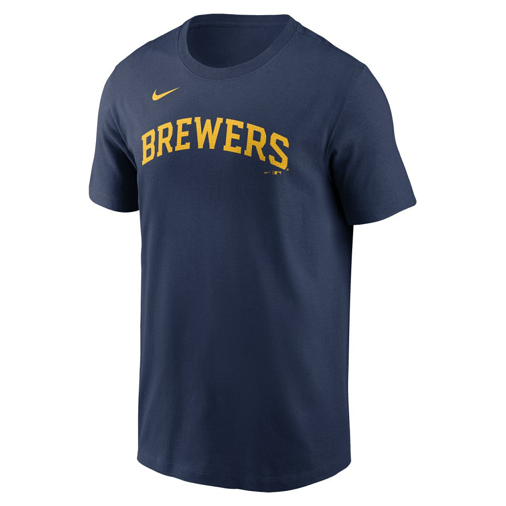 Jackson Chourio Milwaukee Brewers Nike Fuse Name & Number T-Shirt - Navy - Nike Sale