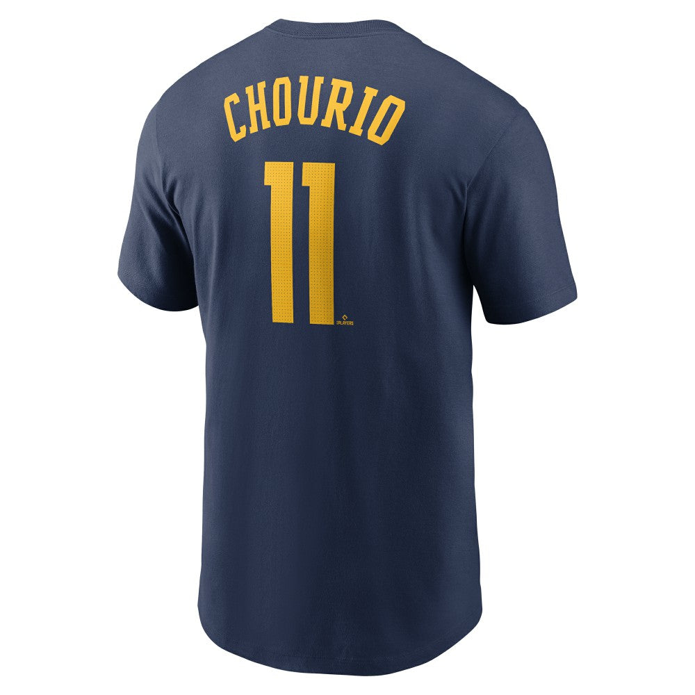 Jackson Chourio Milwaukee Brewers Nike Fuse Name & Number T-Shirt - Navy - Nike Sale
