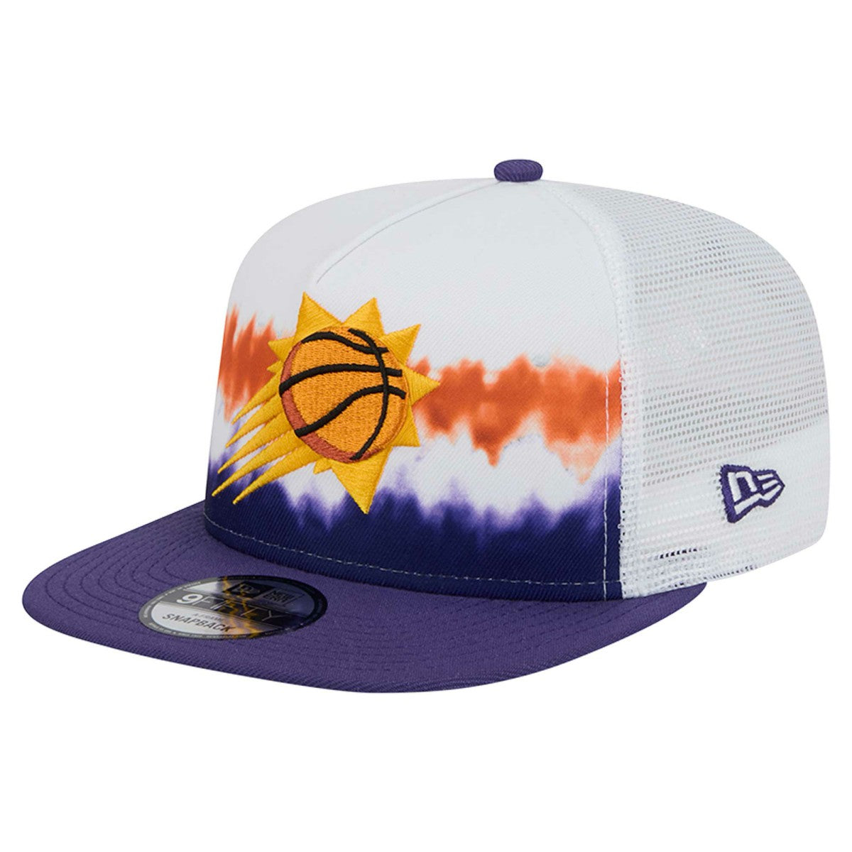 Phoenix Suns Dip-Dye 9FIFTY A-Frame Trucker Snapback Hat White/Purple | New Era online