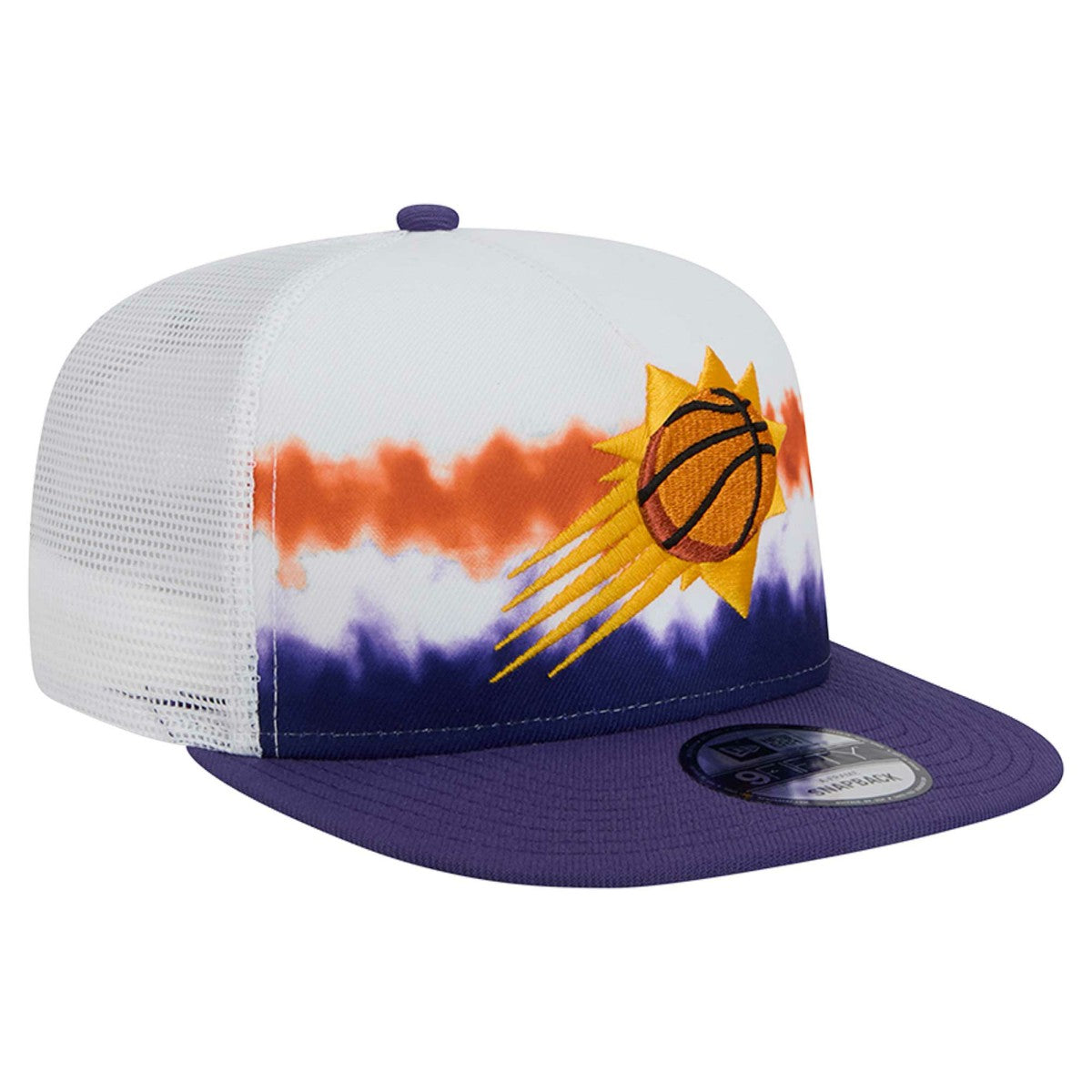 Phoenix Suns Dip-Dye 9FIFTY A-Frame Trucker Snapback Hat White/Purple | New Era online