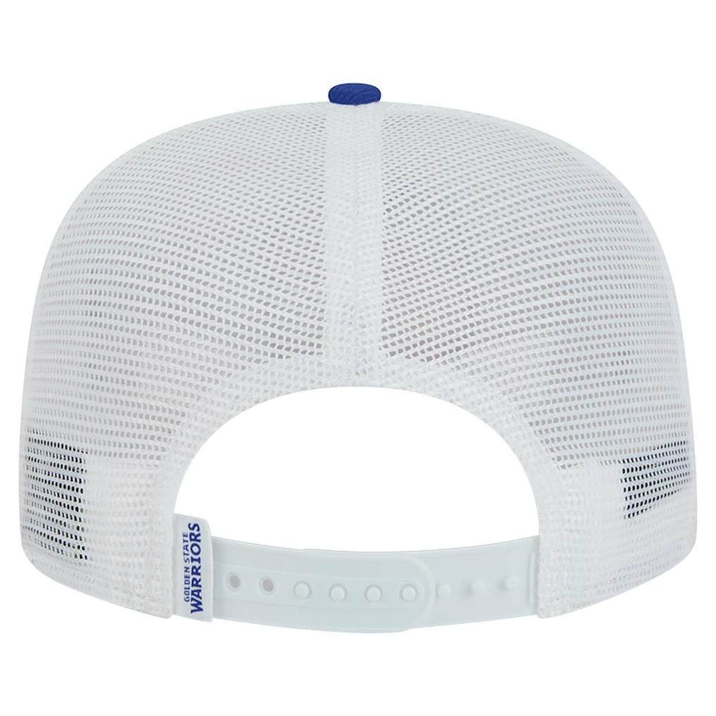 Golden State Warriors Dip-Dye 9FIFTY A-Frame Trucker Snapback Hat for sale White/Royal | New Era US