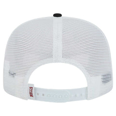 Chicago Bulls Dip-Dye 9FIFTY A-Frame Trucker Snapback Hat White/Black | New Era Lifestyle