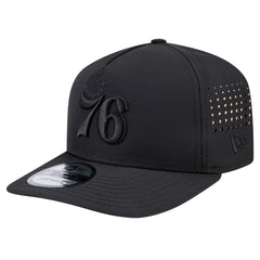 Philadelphia 76ers Vented 9FIFTY A-Frame Snapback Hat Black | New Era Near Me