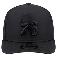 Philadelphia 76ers Vented 9FIFTY A-Frame Snapback Hat Black | New Era Near Me
