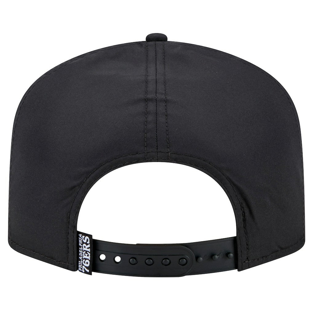 Philadelphia 76ers Vented 9FIFTY A-Frame Snapback Hat Black | New Era Near Me