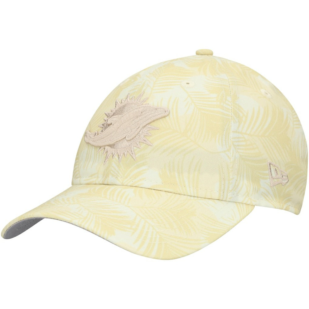 Miami Dolphins New Era Women's Frond 9TWENTY Adjustable Hat Cream