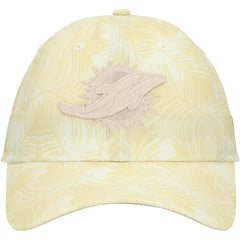 Miami Dolphins New Era Women's Frond 9TWENTY Adjustable Hat Cream