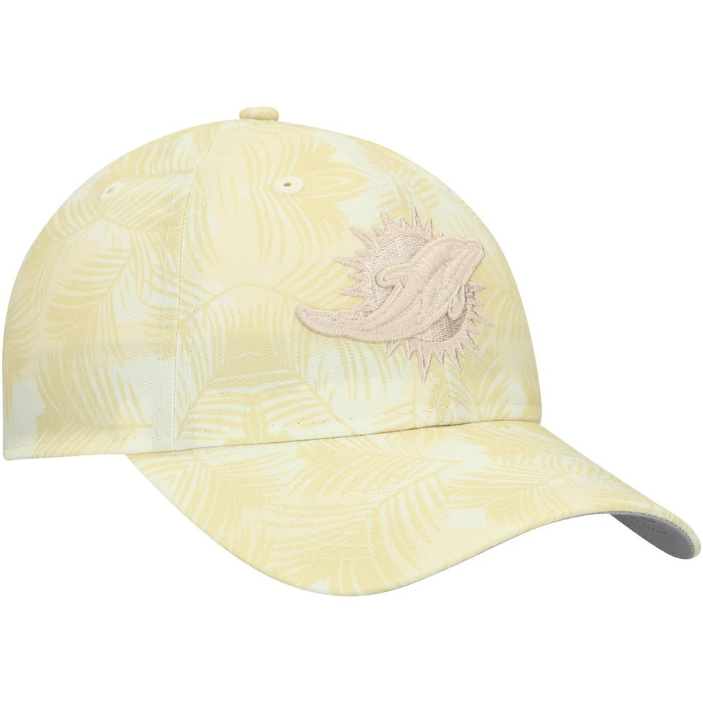 Miami Dolphins New Era Women's Frond 9TWENTY Adjustable Hat Cream