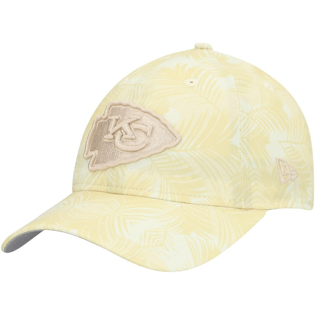 Kansas City Chiefs New Era Women's Frond 9TWENTY Adjustable Hat Cream