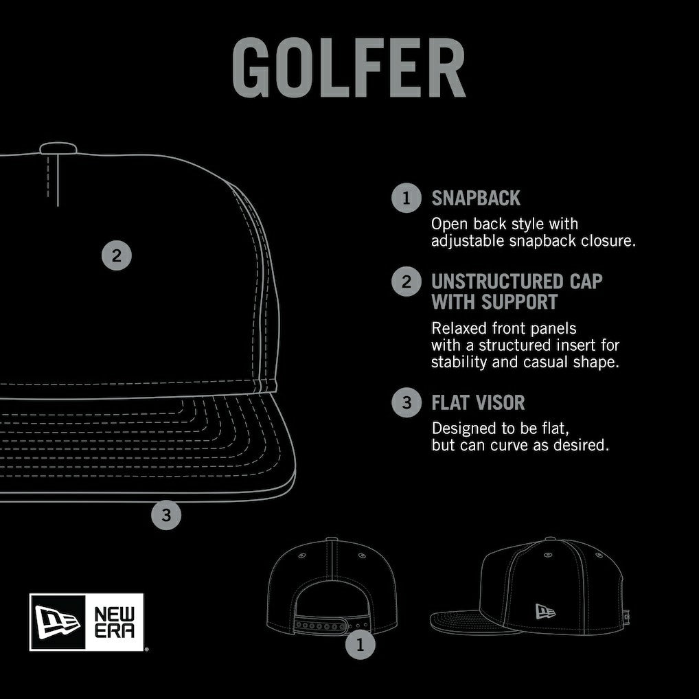 Las Vegas Raiders New Era Diamond Golfer Snapback Hat White