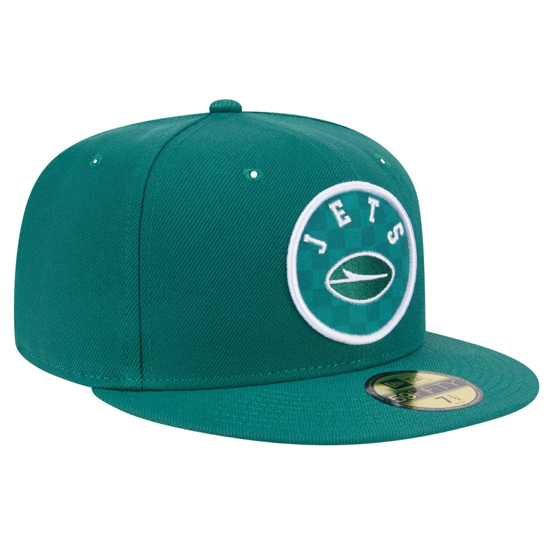 New York Jets New Era Checkered 59FIFTY Fitted Hat Green