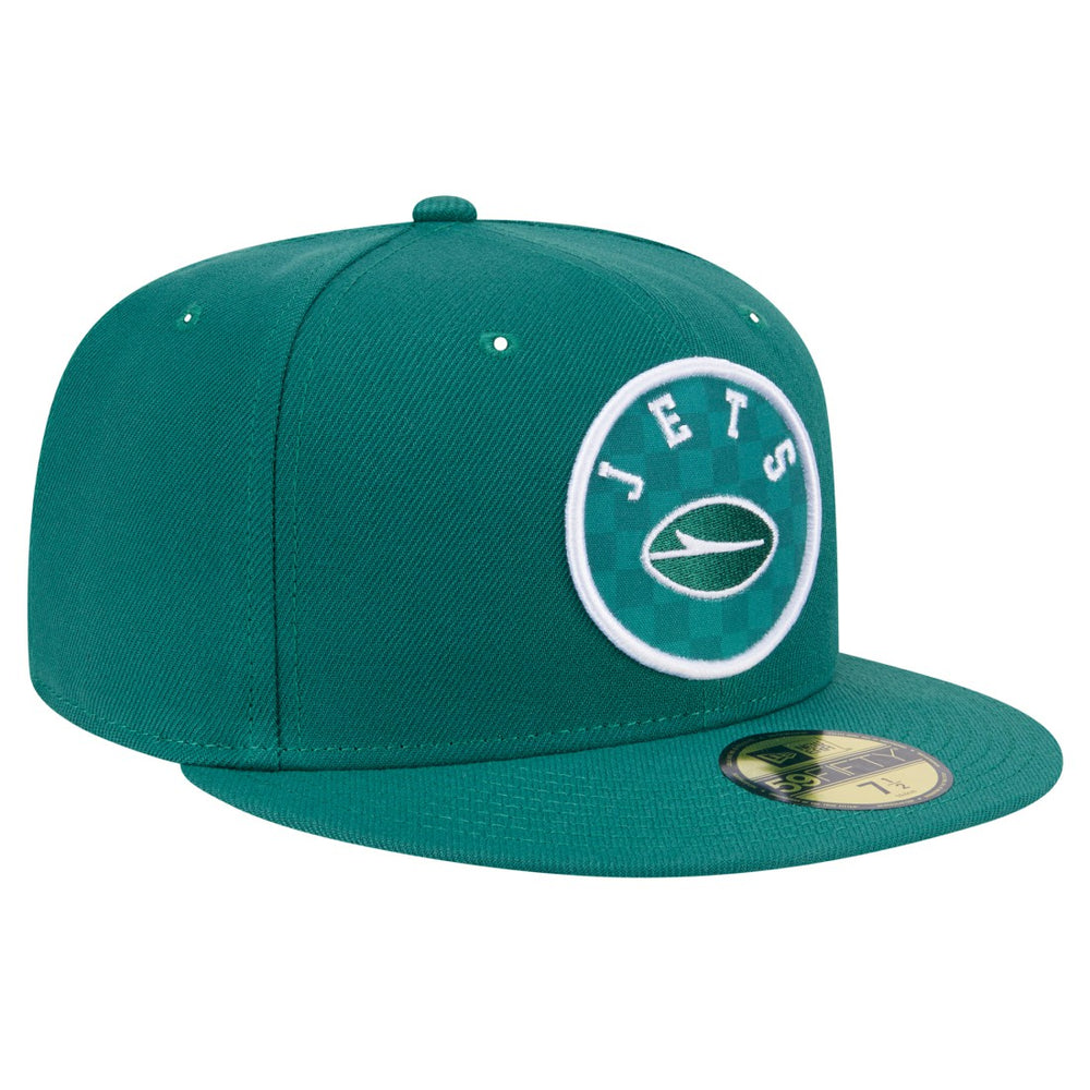 New York Jets New Era Checkered 59FIFTY Fitted Hat Green