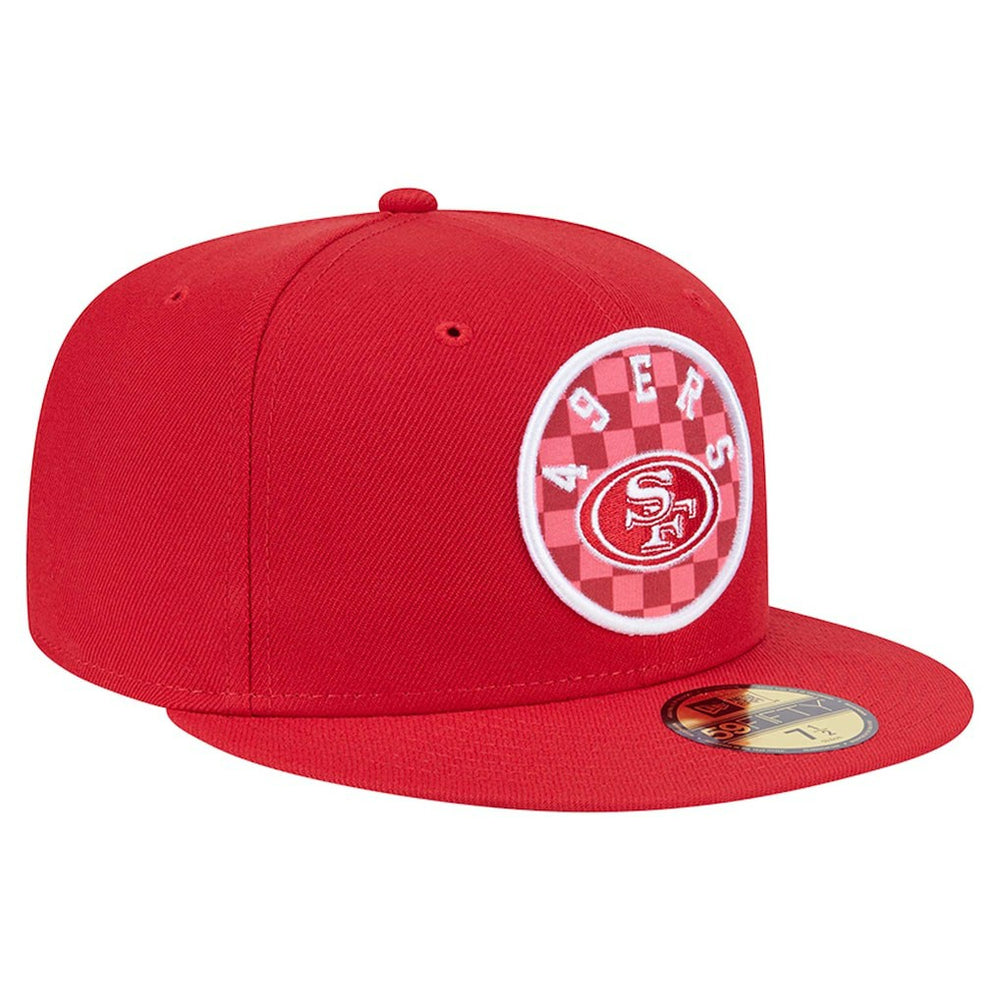 San Francisco 49ers New Era Checkered 59FIFTY Fitted Hat Scarlet