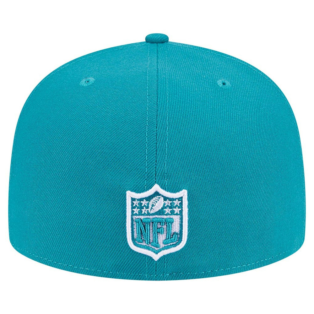 Miami Dolphins New Era Checkered 59FIFTY Fitted Hat Aqua