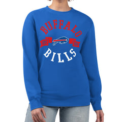 Buffalo Bills G-III 4Her by Carl Banks Women's Large Team Graphic Fleece Pullover Sweatshirt Royal
