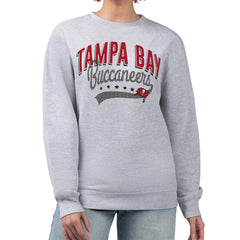 Tampa Bay Buccaneers G-III 4Her by Carl Banks Women's Filigree Logo Graphic Fleece Pullover Sweatshirt Heather Gray