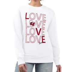 Tampa Bay Buccaneers G-III 4Her by Carl Banks Women's Lots of Love Graphic Fleece Pullover Sweatshirt White