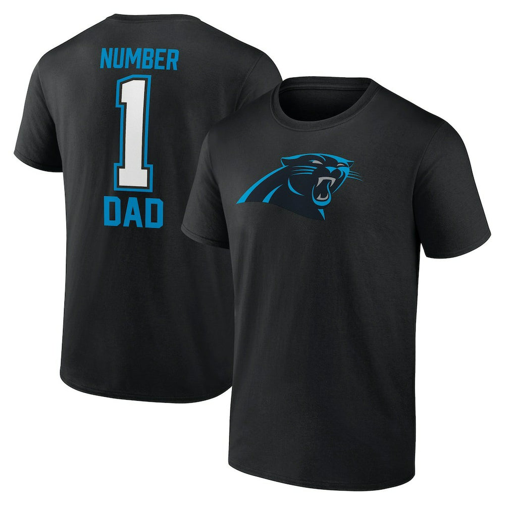 Carolina Panthers Father's Day #1 Dad T-Shirt Black