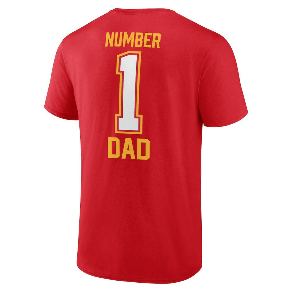 Kansas City Chiefs Father's Day #1 Dad T-Shirt Red