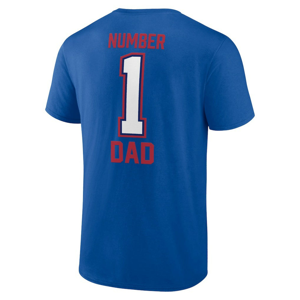 New York Giants Father's Day #1 Dad T-Shirt Royal