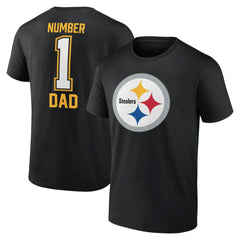 Pittsburgh Steelers Father's Day #1 Dad T-Shirt Black